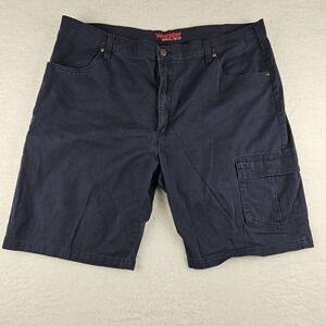 Wrangler Rugged Wear Size 42 Navy Cargo‎ Hiking Outdoor Shorts EUC